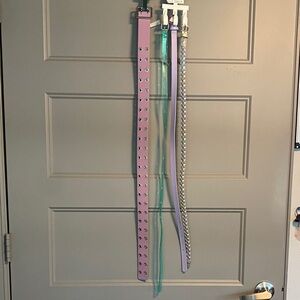 Target Polly Pocket Inspired Girl's Belts - Pink, Green, Purple, And Silver